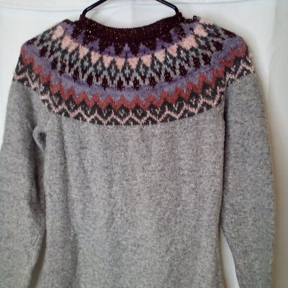 Maurices Sweater Dress Women XS Long Sleeve Soft Stretch Gray Pink - Picture 12 of 15